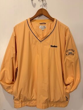 Vintage Cutter & Buck Steelers Men’s V-Neck Windbreaker Jacket - L